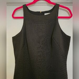 Amanda Uprichard Faux Reptile Racerback Dress – Black, Size Large